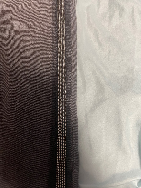 Zara Straight-Leg Jeans with Side Sparkle Stripe — Charcoal - Picture 2 of 4